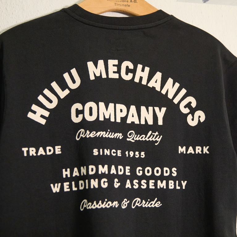 Printed Vintage Tee Black 5